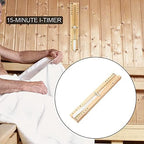 Sauna Hourglass Sand Timer, Beech Wood 15 Minutes Accurate Hour-Glass, Rotating Heat Resista-nt Wooden Hour Glass with White Sand,Wall-Mounted Wooden Rotating Sauna Hourglass (White Sand)