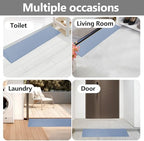 Threshold Ramp for Doorways 1" Rise- Odorless Indoor Entry Ramp- Non-Slip& Cuttable Handicap Ramp for Wheelchairs, Robot Vacuum Cleaners, Scooters, Strollers- Fog Blue- 1″Rise (31.5″×7.1″) with Lip