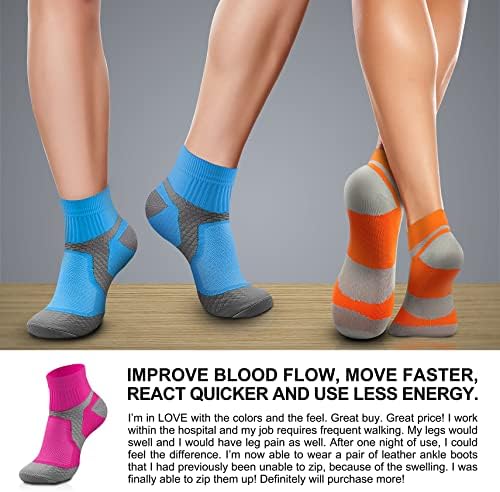 CHARMKING Compression Socks for Women & Men Circulation 15-20 mmHg is Best for Athletic Running Cycling Nurse Daily Wear