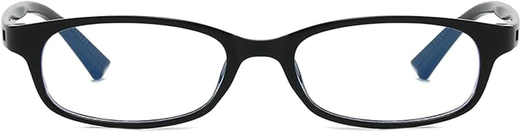 HJSTES Retro Clear Rectangle Glasses for Women Men Fake Blue Light Blocking Lens Narrow Frame Non Prescription Eyeglasses