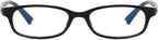 HJSTES Retro Clear Rectangle Glasses for Women Men Fake Blue Light Blocking Lens Narrow Frame Non Prescription Eyeglasses
