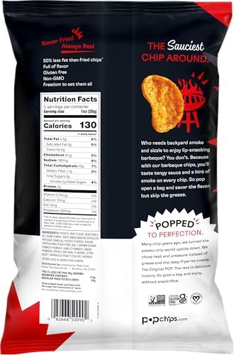 POPCHIPS, Potato Chip, Bbq, Pack of 12, Size 5 OZ, (Gluten Free)