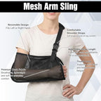 Sibba Mesh Arm Shoulder Sling Breathable Medical Shoulder Immobilizer for Injury Torn Rotator Cuff Adjustable Arm Brace for Shower Universal Fit for Dislocated Strain Left or Right Arms Men & Women