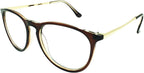 Mens Womens Oversize Readers +1.00 Reading Glasses Brown Frame Spectacles Eyewear