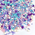 Manvscakes, pink sprinkles, valentines, cake sprinkles, gluten free, cookies, chocolate, fondant, princess topping, ice cream, edible, dessert decoration (Pink Blue)