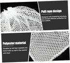 Mesh Laundry Bags with Drawstring - 12"x18" Clear Breathable Mesh Storage Bags for Clothes, Delicates & Travel Essentials - Small White Bags for Organizing Underwear, Socks, Baby Clothes