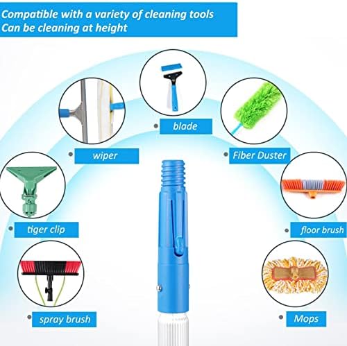 5-12m Window Cleaning Pole, Water/Hose Fed Pole,Cleaning Brush Equipment, Window Cleaning Brush Equipment, Cleaning Photovoltaic and Solar Panels（8m/26ft Rod,50cm Brush Head