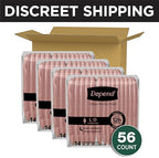 Depend Night Defense Adult Diapers, Incontinence & Postpartum Bladder Leak Underwear for Women, Disposable, Overnight, Large, Blush, 56 Count (4 Packs of 14), Packaging May Vary