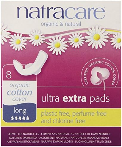 Natracare Ultra Extra Pads w/wings - Long - 8 Count (3pack)