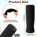 Cane Handle Grip Replacement, 2 PCS Walking Stick Grips for Seniors, Offset Handle Crutch Hand Grips, Black Foam Accessories