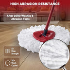 Mop Head Replacement for O-Cedar Easy Wring 1-Tank System，Exovyn Spin Mophead Replacements，Microfiber 6 Pack 360° Swivel Mop Refills，Deep Clean,Easy Cleaning，Machine Washable and Easy to Replace