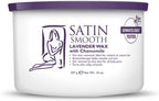 Satin Smooth Lavender Wax with Chamomile, Facial and Full Body Hair Removal Wax, Soothes and Calms, Ideal for Sensitive Skin, Waxing Kit, 14oz, 1-pack