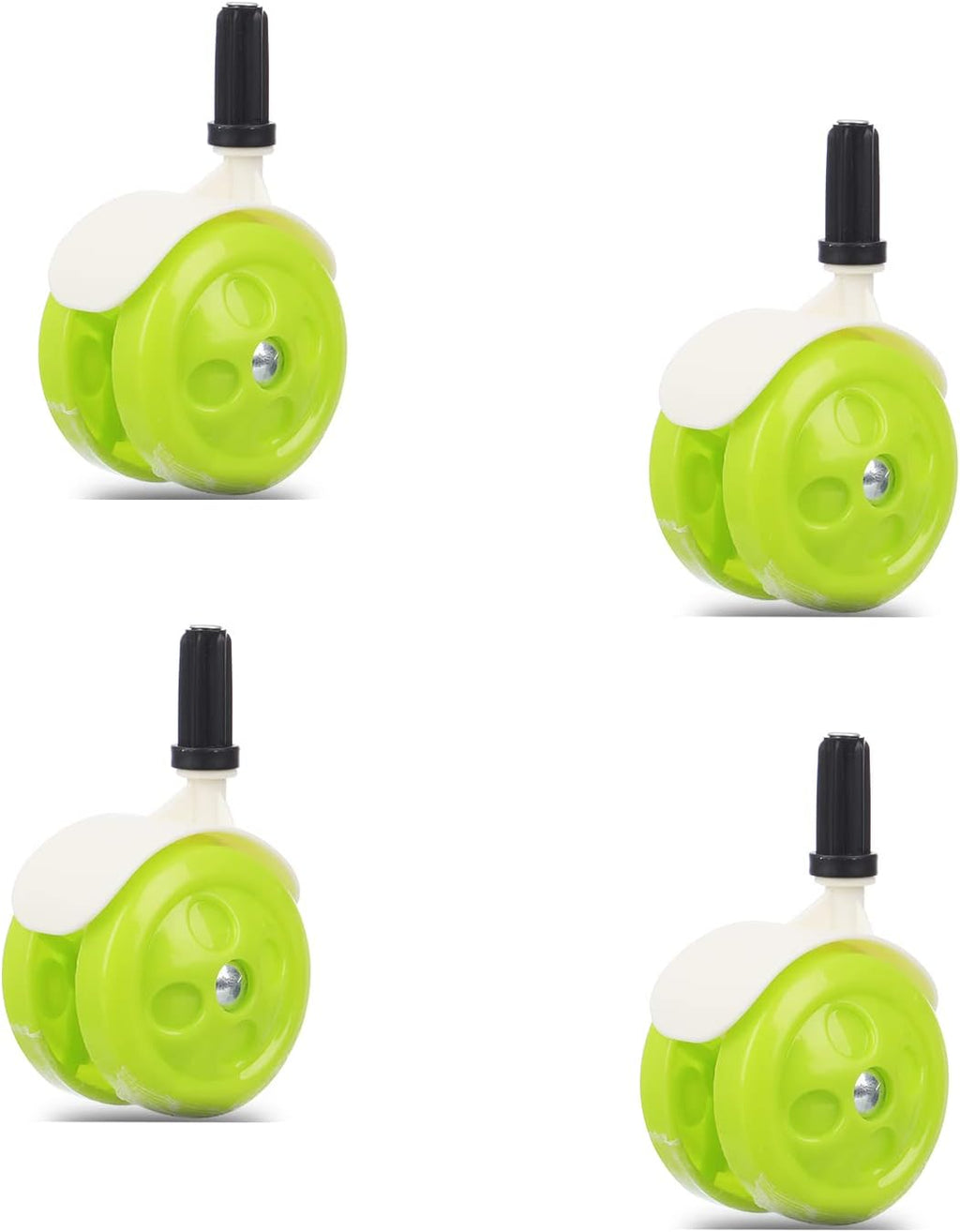 Baby Walker Wheels Replacement Set of 4, Plastic Universal Wheels (Green)