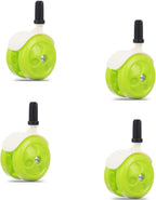 Baby Walker Wheels Replacement Set of 4, Plastic Universal Wheels (Green)