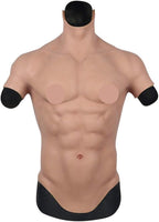 YIQI Silicone Muscle Chest Realistic Male Chest Vest Abdominal Muscle Simulation Skin Silicone Soft
