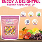 Fruit Crunch Sour Freeze Dried Candy 10oz, Assorted Sour Freeze Dried Candy Variety Pack 10 oz Large Pouch, Ideal Crunchy Freeze Dried Sweets Gift - Large Resealable Bag