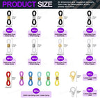 Swpeet 330Pcs Gold and Silver 3/4" Adjustable Silicone Eyeglass Chain Ends Spectacle End Connectors and 15/32" Stainless Steel Lobster Claw Clasps Kit, Bracelet Necklace Clasps Anti Spring Connector