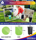 OKKEAI 30L Trash Bags 8 Gallon Medium Garbage Bags Thicker 0.98 MIL Trash Can Liners Bags Wastebasket Liners for Kitchen,Office, Lawn,Garden, Patio,60 Count (Fits 7 8 9 10 Gallon Bins)
