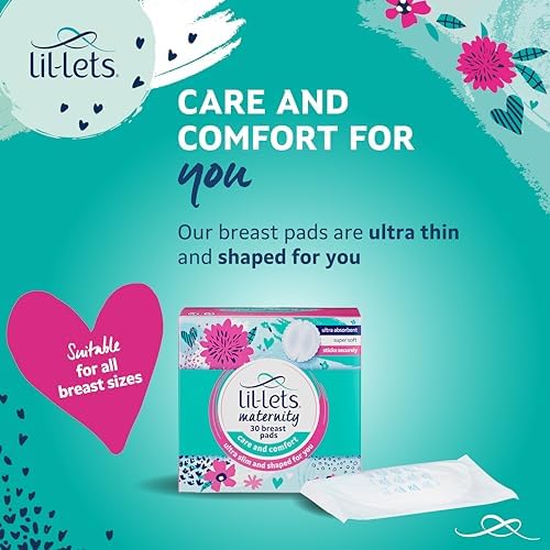 Lil-Lets Hospital Bag Essentials Bundle with Lil-Lets Maternity Maxi Pads X 30 Count and Lil-Lets Maternity Breast Pads X 120 Count