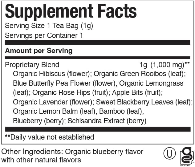 The Republic of Tea - Beautifying Botanicals® Daily Beauty Blueberry Lavender Herbal Tea Bags(36 count)