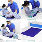 YHK Tubular Slide Sheet for Patient Transfer, Sliding Draw Sheets Slip Slider Sheets for Vehicles Wheelchairs Bed Transfers and Home Care, Assist Moving Elderly Turning, Repositioning(Blue, 24" x 16")