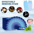 Mint-Flavored Oral Finger Wipes Teeth Whitening Wipes Oral Cleaning Wipe(Dark Blue, 60 Pcs)