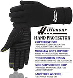 2-Pairs Pack Copper Full Finger Compression Gloves, Copper Arthritis Gloves for Women & Men Relieve Pain from Arthritis Pain, Swelling and Rheumatoid, and Everyday Hands Support (Small (Pack of 2))