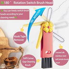 Cup Lid Gap Cleaning Brush, 3 in 1 Cup Lid Brush, Multifunctional Water Bottle Cleaning Brush, Home Kitchen Crevice Brush Tools for Tiny Cup Lid Detail, Bottle Tight Spaces Cup(3 PCS)