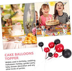Holibanna 40pcs Balloon Shape Cupcake Toppers Dessert Decorations for Birthday Wedding Halloween Depth Cake Picks for Festive Atmosphere