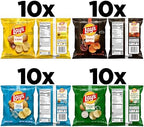 Lay's Potato Chips, 4 Flavor Variety Pack, 1 oz Single Serve Bags, (40 Pack)