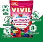 VIVIL Forest Fruit Hard Candies with 8 Vitamins, Sugar-Free & Vegan, Gluten-Free Fruit Candy, 120 g (4.23 oz)
