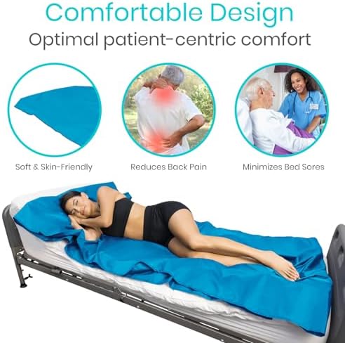 Vive Tubular Patient Slide Sheet for Moving Patients (28" x 47") - Patient Transfer Slide Sheet - Sliding Transfer Sheet & Draw Sheet for Elderly