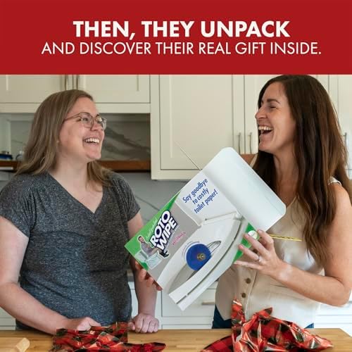 Prank-O Roto Wipe Prank Gift Box – Funny Empty Gag Gift Packaging for White Elephant, Christmas & Office Parties, Hilarious Joke Gift Box to Hide Real Presents for Friends & Coworkers