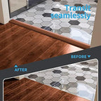 Art3d 4 FT Self Adhesive Vinyl Floor Transition Strip, Laminate Floor Strip Floor Flat Divider Strip for Joining Floor Gaps,Carpet Threshold Transition,Floor Tiles（1.57in, Cherry）