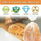 Bread Bags, 30 Pack Plastic Bread Bags with Ties for Homemade Bread, Clear Bagel Sandwich Bags, Bread Loaf Bags for Bakery Owners Use