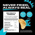 Popchips Potato Chips, Sea Salt & Vinegar, 5.0 oz. Share Bags, Low-Calorie, Gluten Free, Salty Snacks for Adults and Children, Non-GMO, Vegan & Kosher Friendly, 130 Calories Per Serving