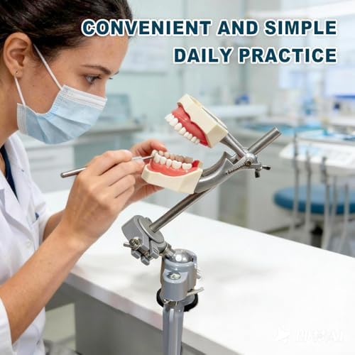Typodont Training Mount，360° Motion Teeth Model Training Stand Fixed on Desk,Dental Schools Education Practical(Typodont Model is NOT Included)
