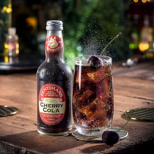 Fentimans Botanically Brewed Classic Cherry Cola Sparkling Soda, 9.3 fl oz Bottles – Premium Craft Soda/Mixer for Cocktails & Refreshing Drinks