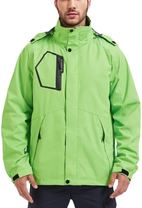 Men's Rain Jacket Waterproof Lightweight Hood jackets for Hiking Cycling Travel Raincoat S-6XL