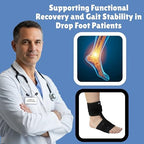 Premium Adjustable Drop Foot Brace For Walking Foot Up AFO Brace Unisex Fits for Right Left Ankle Foot Orthosis Ankle Brace Support Improve Walking Gait Dropped Foot Brace