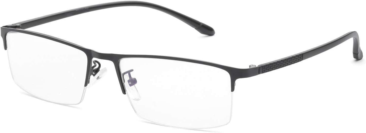 Jcerki Transition Photochromic Gray Reading Glasses Business Half Frame Photochromic Readers Eyeglasses