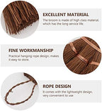 Yardwe Mini Palm Broom Tea Ceremony Brush Natural Straw Small Whisk Broom with Hanging Rope for Household Dust Cleaning 5.51X3.14X1.96In
