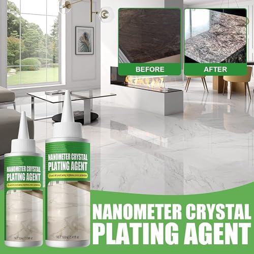 2 Pack Marble Nano Crystal-Plating Agent, Stone Crystal Plating Agent, Nano Crystal Plating Agent for Kitchen, Plastic Crystal Plating Agent