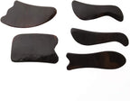 Healifty Gua Sha Scraping Massage Tool Buffalo Horn Guasha Board Therapy Massage Stones Anti Aging Anti Wrinkle for Women 5pcs
