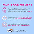 Foxy Cotton | 5 Ply Toilet Paper | 40 Rolls / 115 Tears per Roll - Extra Large Sheets with Real Cotton Fibres | FSC Certified