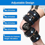 Hinged Knee Brace with Side Stabilizers for Women&Men, Adjustable Post Op Knee Immobilizer Leg Braces Orthopedic Patella Support for Arthritis, ACL, MCL, and PCL Injury – Optimal Support for Rehabilitation