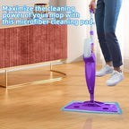6 Pack Reusable Microfiber Pads for Rejuvenate Microfiber Mop, Compatible with Rejuvenate Click N Clean Multi-Surface Spray Mop, Machine Washable Microfiber Pad Refill for All Floors Without Handle