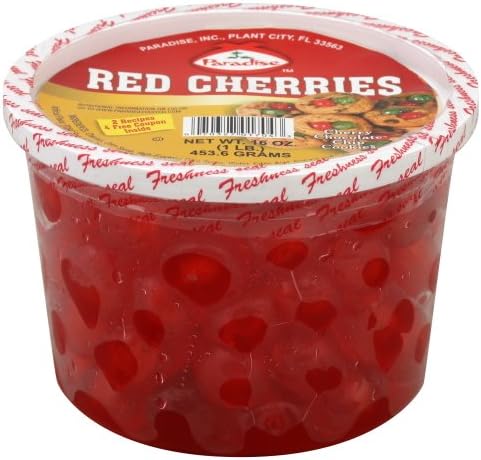 Paradise Cherries Whole, Red, 16 Ounce