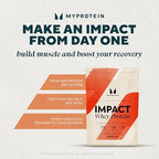 Myprotein Impact Whey Protein Powder, 2.2 Lbs (33 Servings) Unflavored, 22g Protein & 5g BCAA Per Serving, Protein Shake for Superior Performance, Muscle Strength & Recovery, Gluten Free