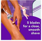 joy Womens Razor Blade Refills, 8 Count, Purple, Lubrastrip to Help Avoid Skin Irritation